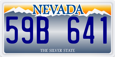 NV license plate 59B641