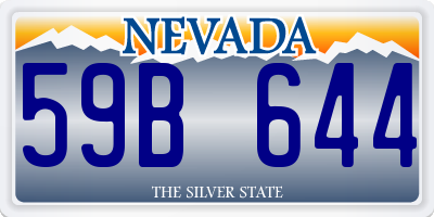 NV license plate 59B644