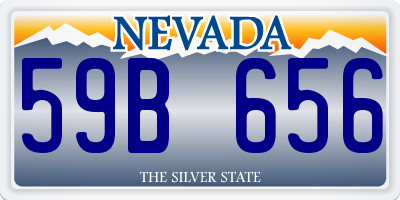 NV license plate 59B656