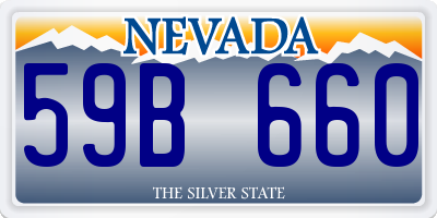 NV license plate 59B660