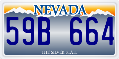 NV license plate 59B664