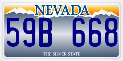 NV license plate 59B668