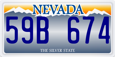 NV license plate 59B674