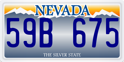NV license plate 59B675