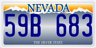 NV license plate 59B683