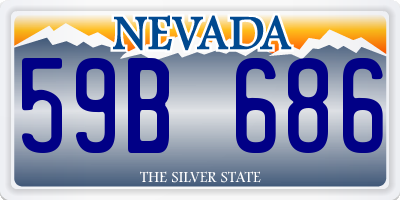 NV license plate 59B686