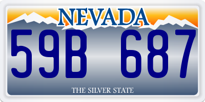 NV license plate 59B687