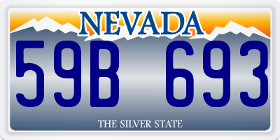 NV license plate 59B693