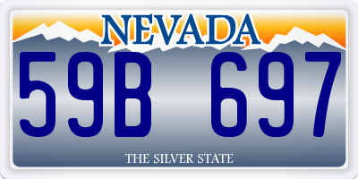 NV license plate 59B697