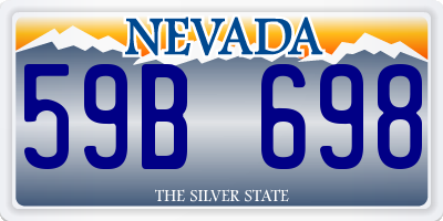 NV license plate 59B698