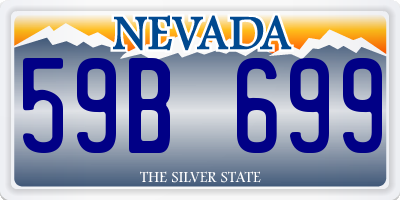 NV license plate 59B699