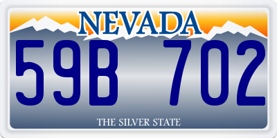 NV license plate 59B702