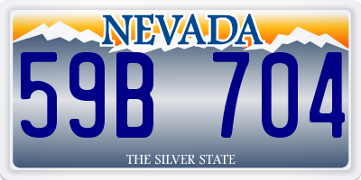 NV license plate 59B704