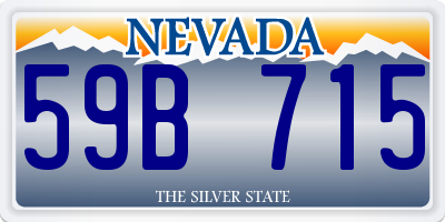 NV license plate 59B715
