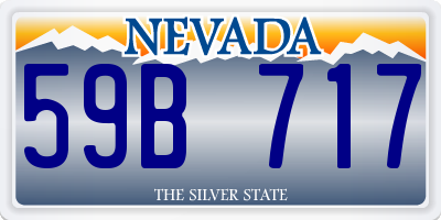 NV license plate 59B717