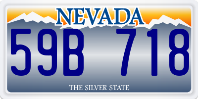 NV license plate 59B718