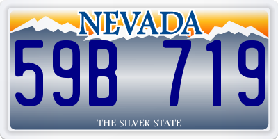 NV license plate 59B719