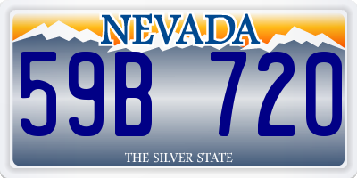NV license plate 59B720