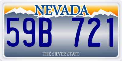 NV license plate 59B721