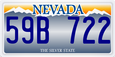 NV license plate 59B722