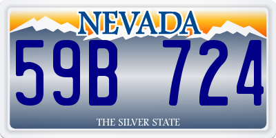 NV license plate 59B724