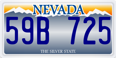 NV license plate 59B725