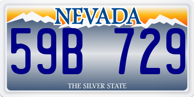 NV license plate 59B729