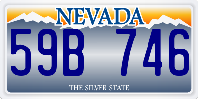 NV license plate 59B746