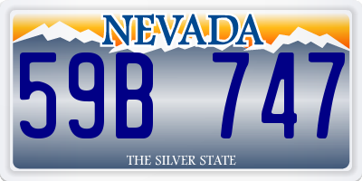 NV license plate 59B747