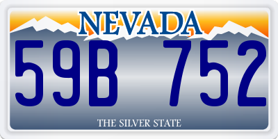 NV license plate 59B752