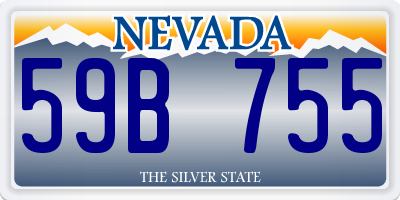 NV license plate 59B755