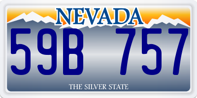 NV license plate 59B757