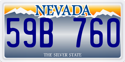 NV license plate 59B760