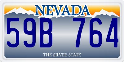 NV license plate 59B764