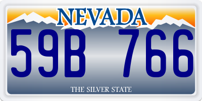 NV license plate 59B766