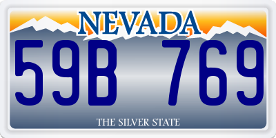 NV license plate 59B769