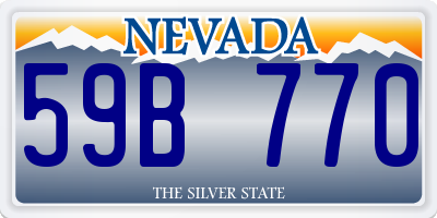 NV license plate 59B770
