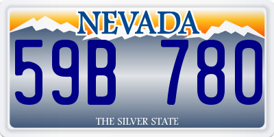 NV license plate 59B780