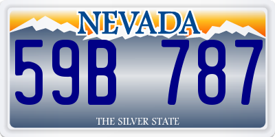 NV license plate 59B787