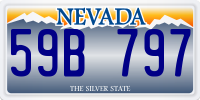 NV license plate 59B797