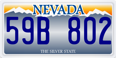 NV license plate 59B802