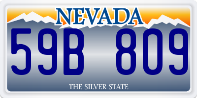NV license plate 59B809