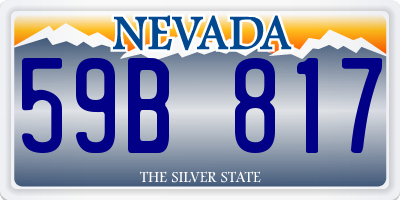 NV license plate 59B817