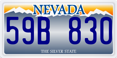 NV license plate 59B830
