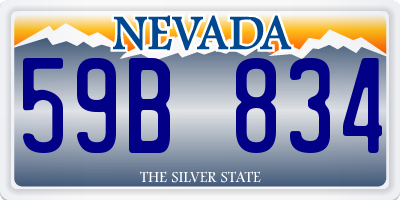 NV license plate 59B834