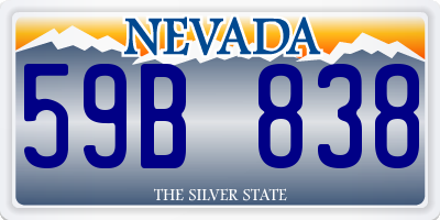 NV license plate 59B838