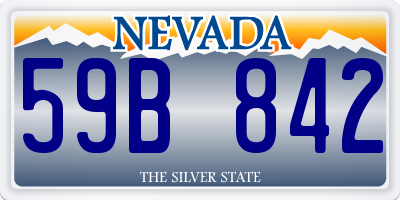 NV license plate 59B842
