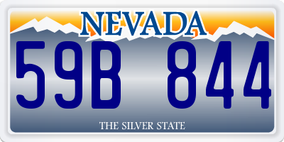 NV license plate 59B844