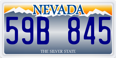 NV license plate 59B845