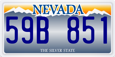 NV license plate 59B851